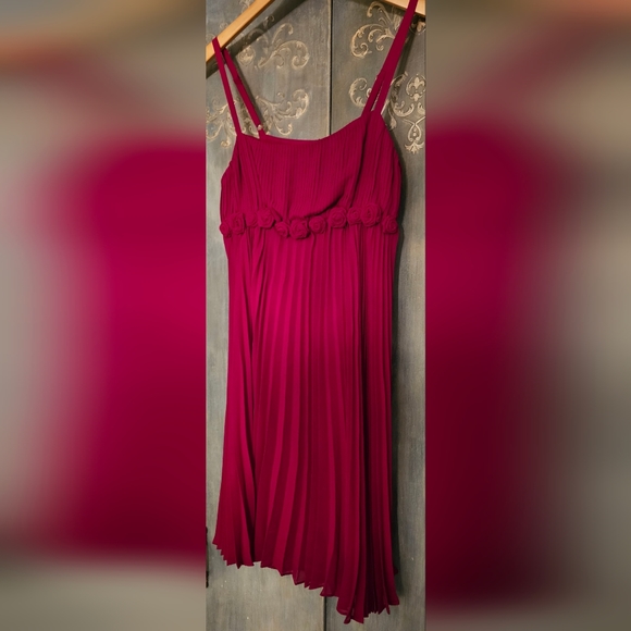 NICOLE by Nicole Miller Rose Buds Flouncy Pleated Dress (4) - Picture 1 of 12